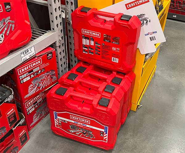 Craftsman Made in USA Mechanics Tool Set at Lowes CMMT45018 on Floor