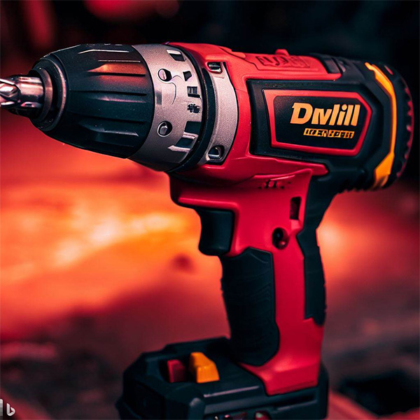 Dewalt Cordless Drill in Milwaukee Red Colors Example 1