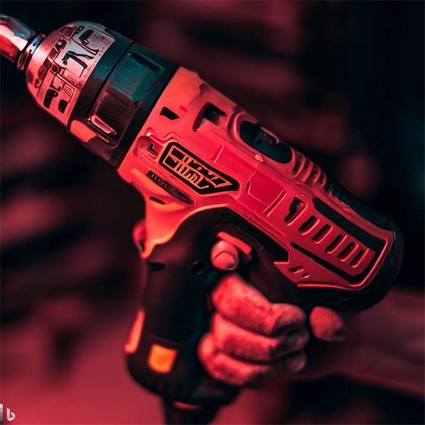 Dewalt Cordless Drill in Milwaukee Red Colors Example 3