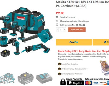 Makita Cordless Power Tool Scam Black Friday 2021