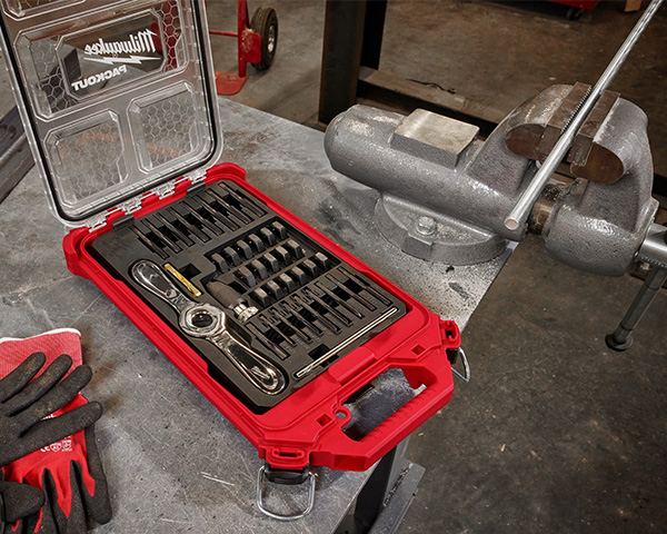 Milwaukee Tap and Die Set Packout Case on Workbench
