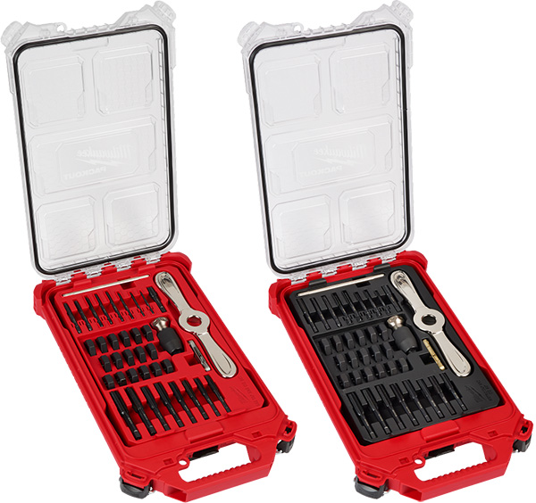 Milwaukee Tap and Die Sets SAE and Metric in Packout Tool Cases