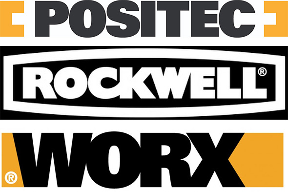 Positec Tool Brands Logos Rockwell and Worx